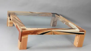 Salontisch Blockintarsie