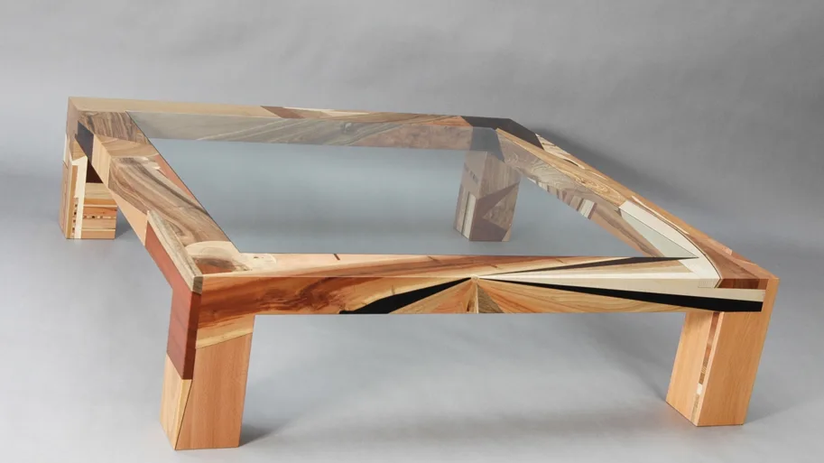 Salontisch Blockintarsie