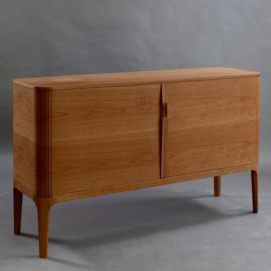 Rolladenschrank Sideboard amerikanischer Kirschbaum
